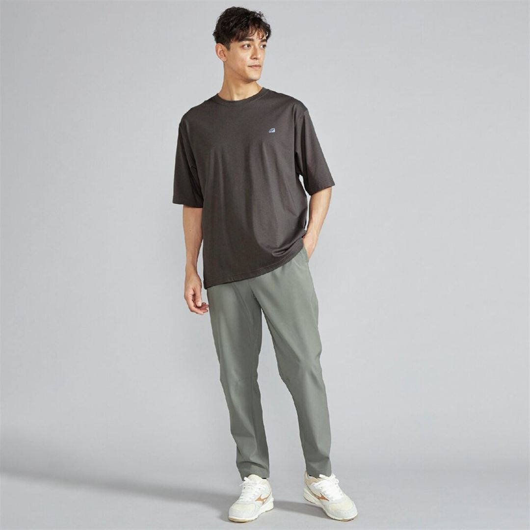 【ミズノ直営限定】モノグラムM5分袖Tシャツ アッシュグレー S