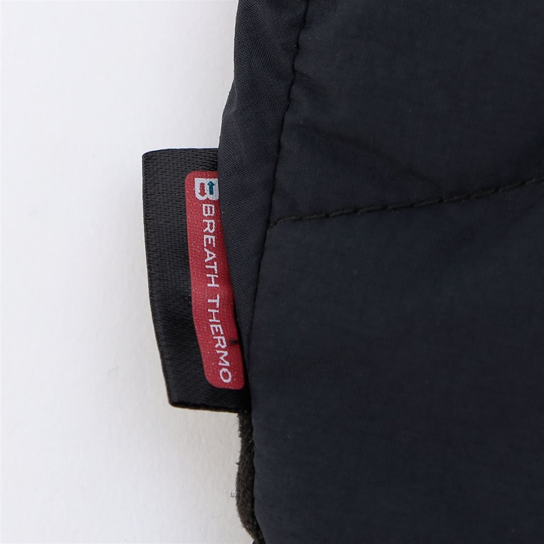 【IL BISONTE／吸湿発熱】WINDSTOPPER プロダクト フィンガーパデットミトン ブラック S-M