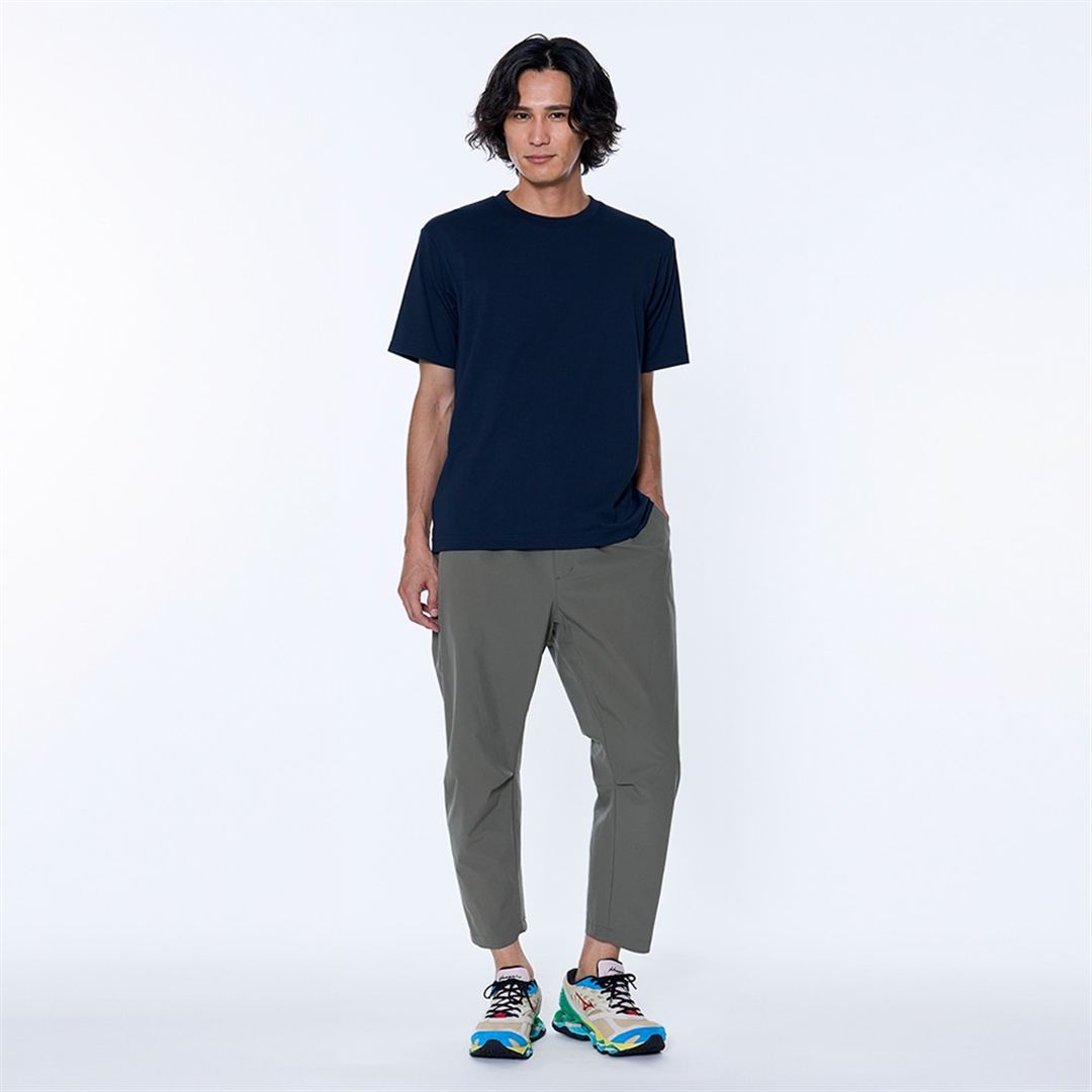 リサイクルポリグラフィックプリントTシャツ サルートネイビー M