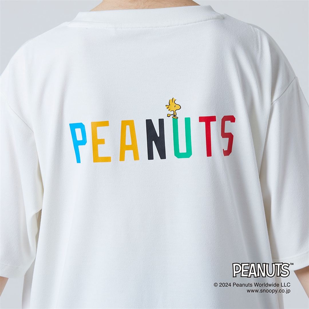 【PEANUTS】リサイクルポリエステルTシャツ マシュマロホワイト 130