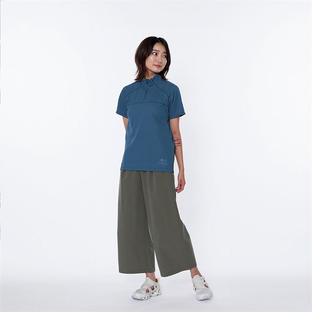 ウォーターリパレント ワイドパンツ ティーリーフ S