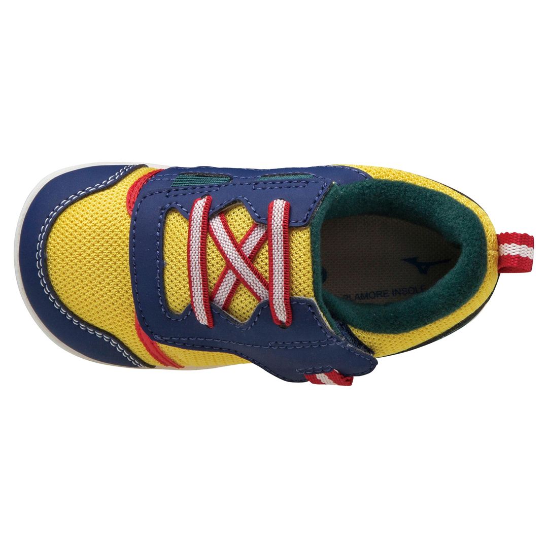 ミズノプレモア インファント(キッズシューズ) イエロー×ネイビー×レッド 13.0