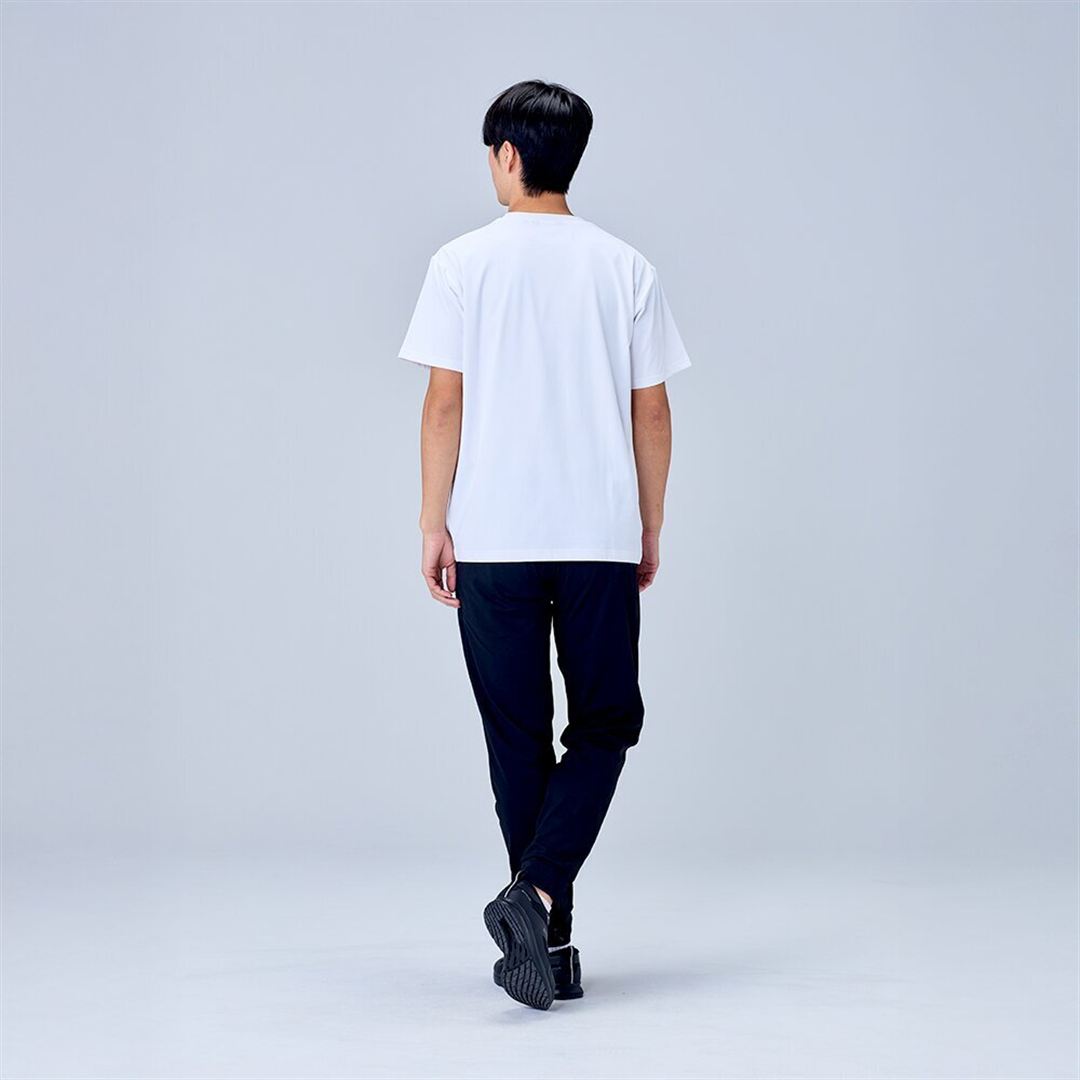 ハイストレッチ クルーネック半袖シャツ（レギュラーシルエット） ホワイト XL