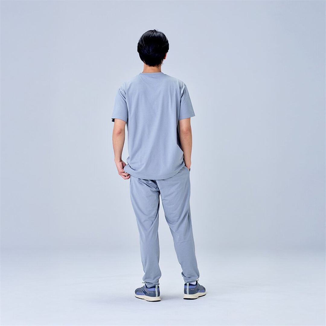 ハイストレッチ クルーネック半袖シャツ（レギュラーシルエット） グレー XL
