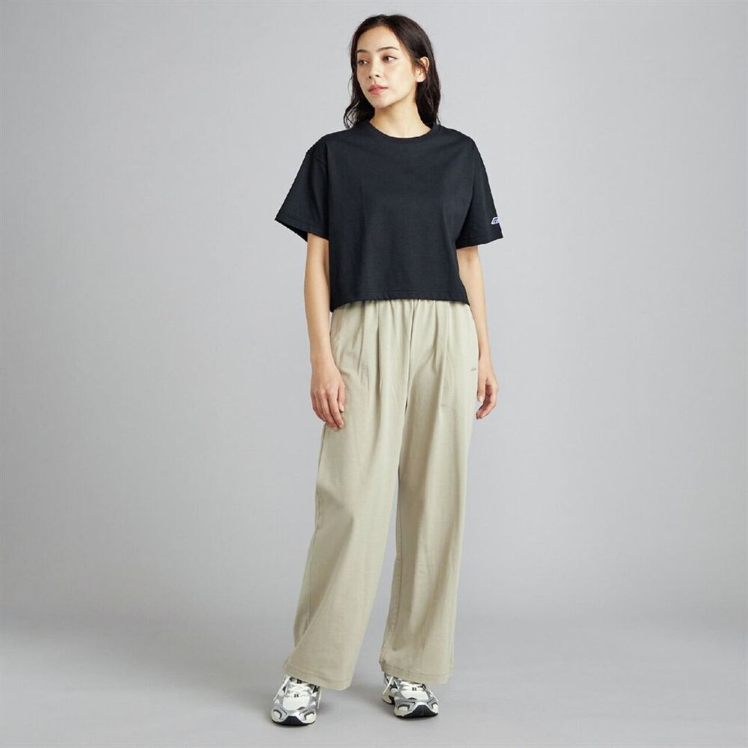 【ミズノ直営限定】モノグラムM クロップド半袖Tシャツ ブラック XL