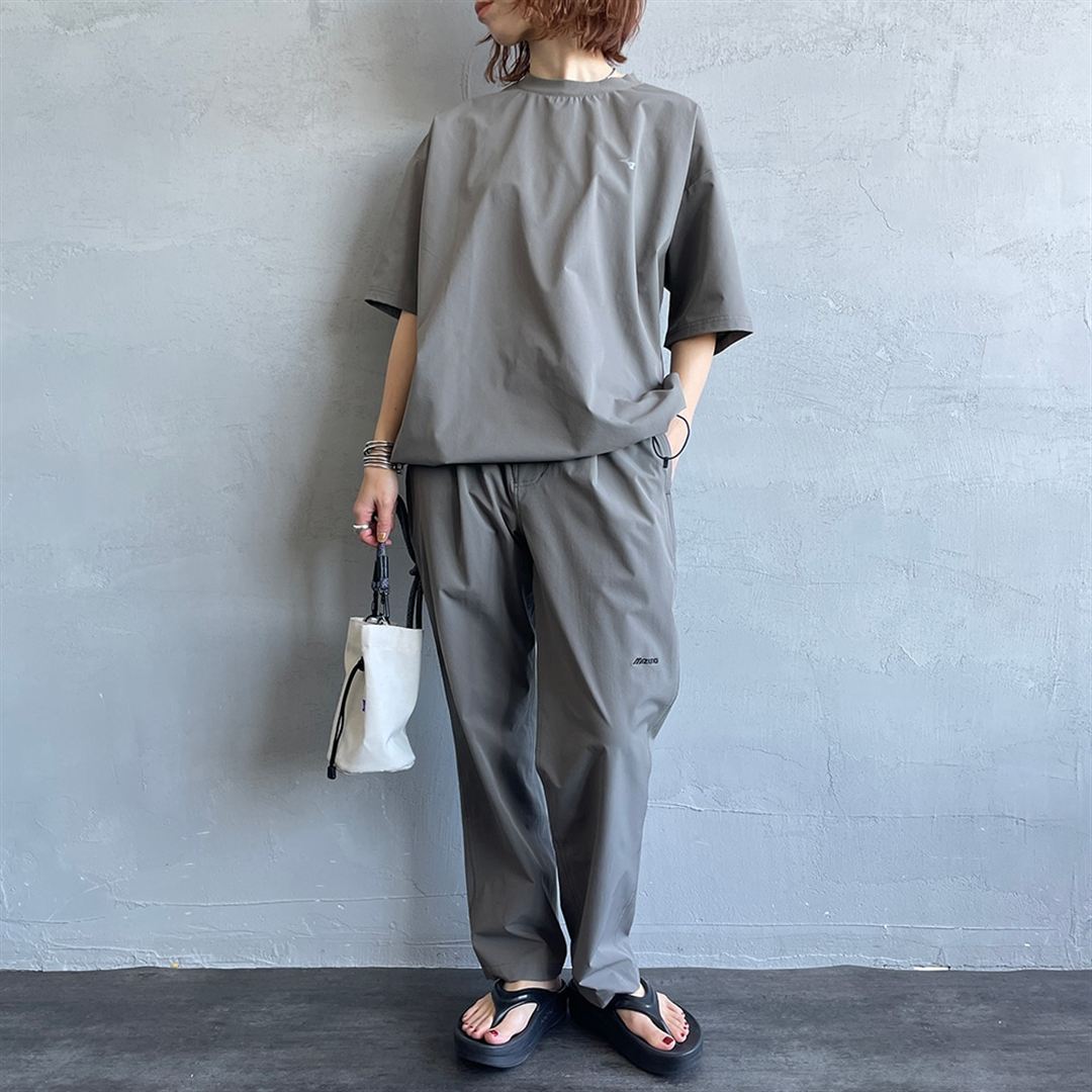 【JEANS FACTORY】ウォーターリパレントストレッチウーブンパンツ チャコール S