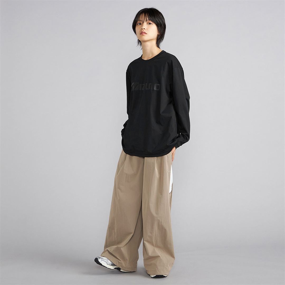 ワードマークロゴロングスリーブTシャツ ブラック XL