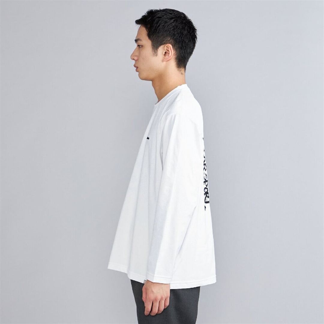 ワードマークバックグラフィックロングスリーブTシャツ ホワイト M