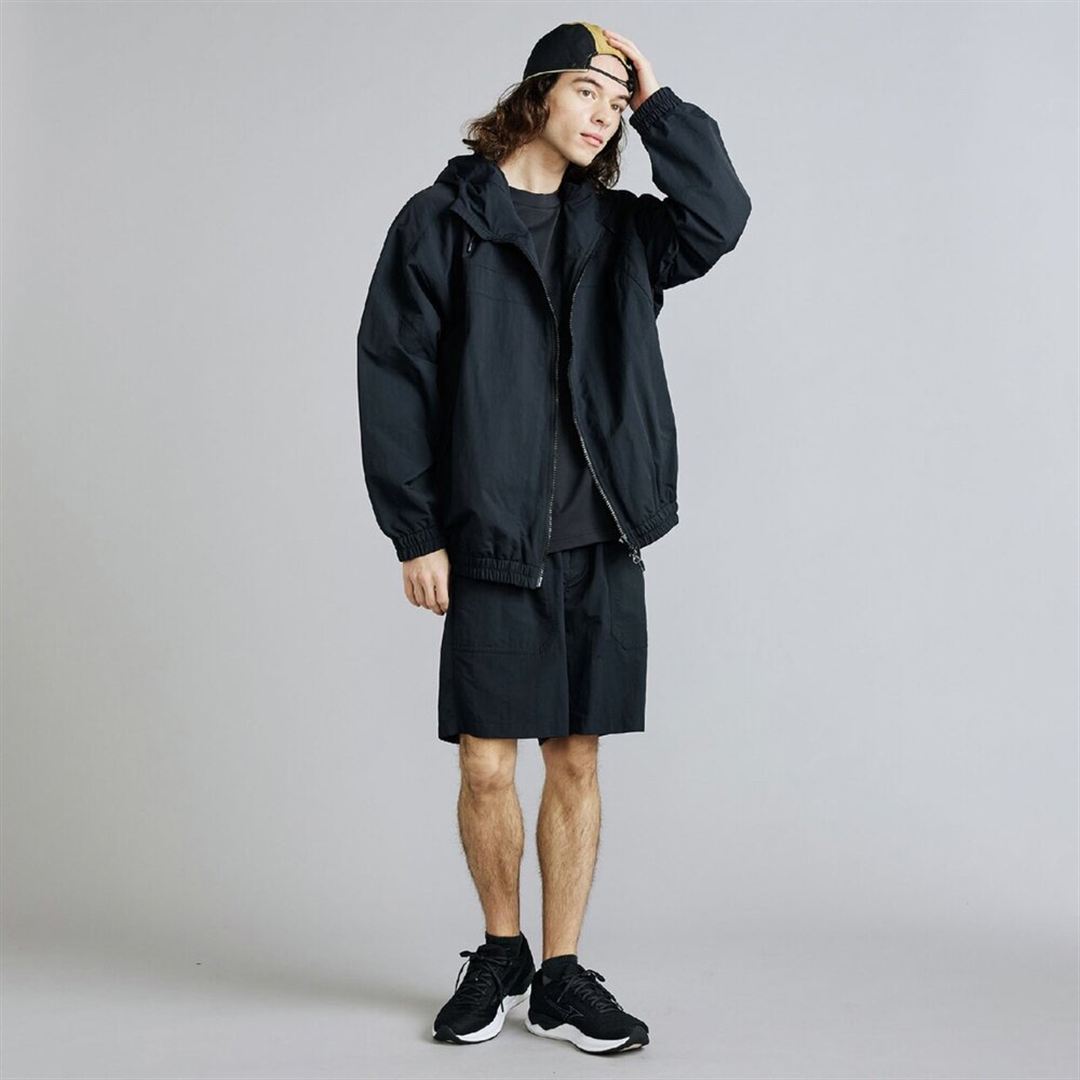 ウォーターリパレントフーディートラックブルゾン ブラック 2XL