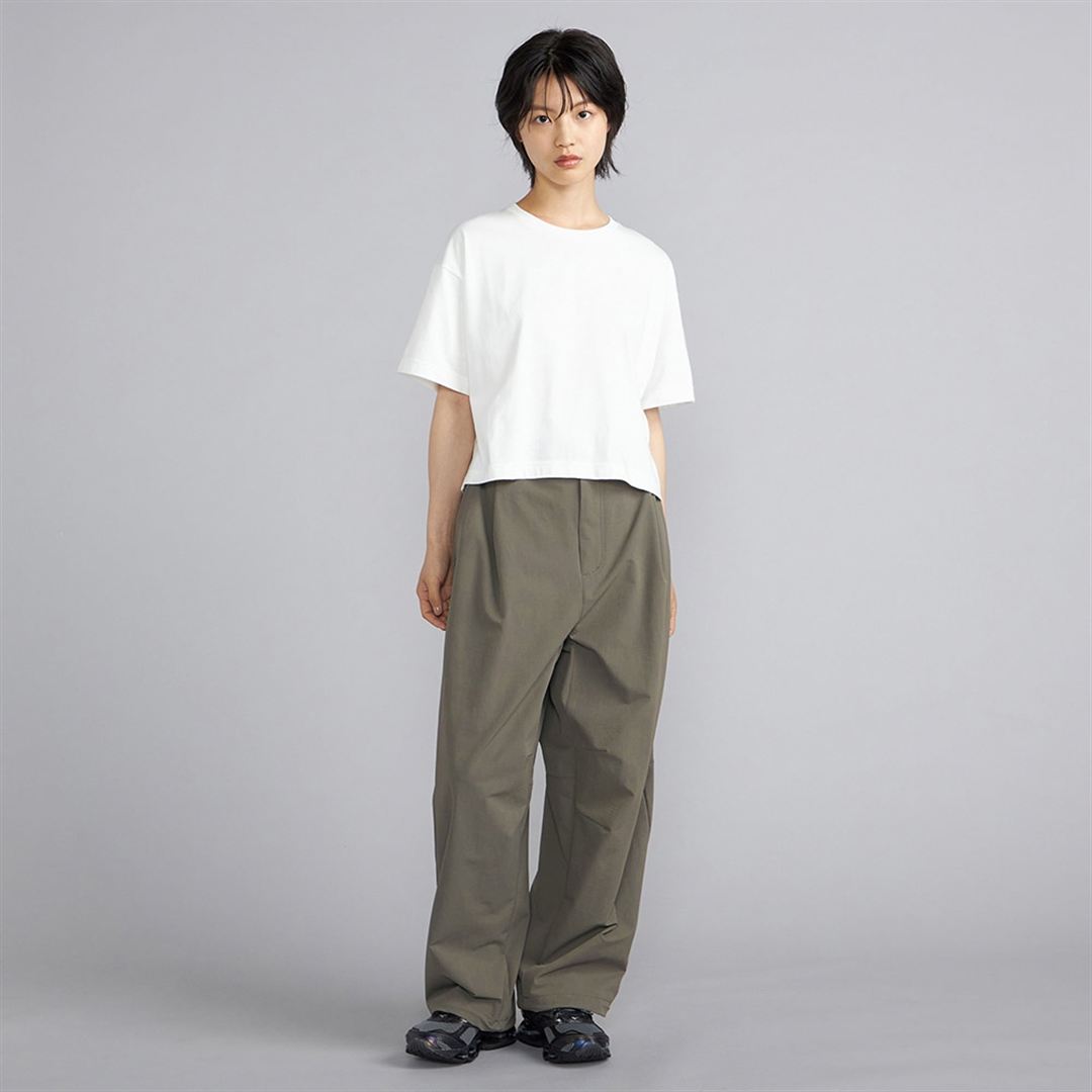 ウォーターリパレントストレッチワイドバギーパンツ ティーリーフ XL
