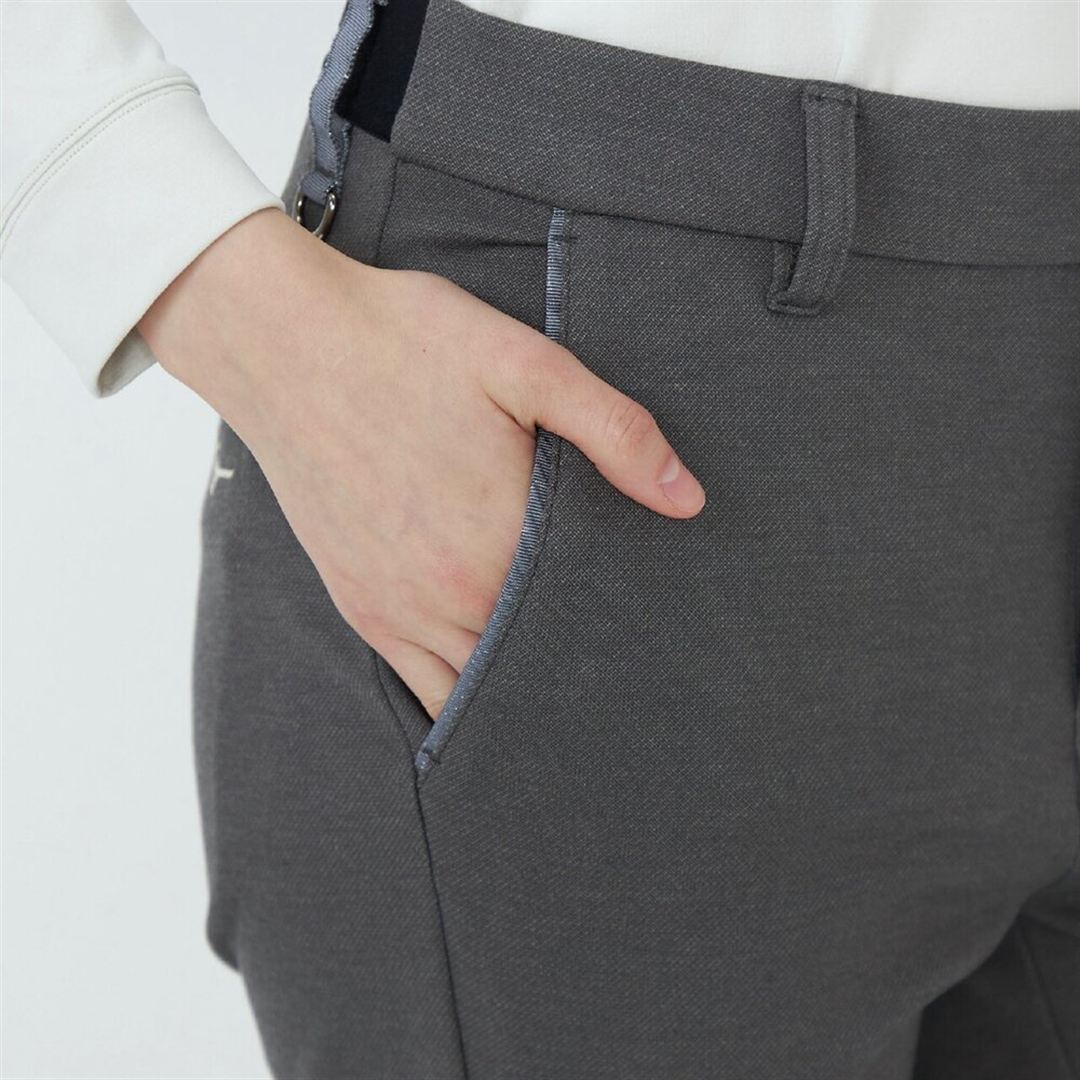 【MGFコレクション】ニットカルゼロングパンツ ブラック S