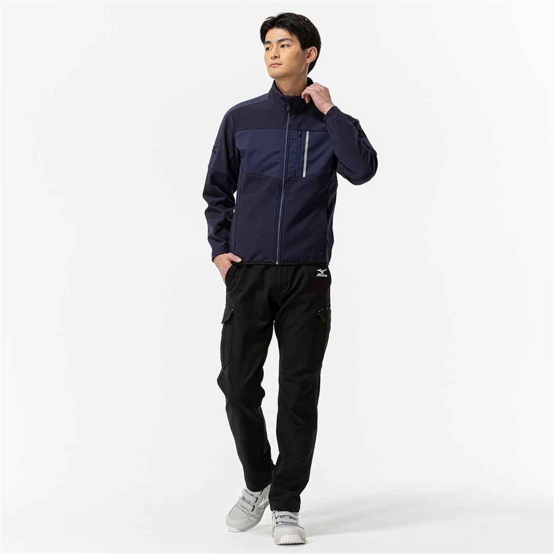 【防風】テックシールドジャケット ストレッチ ネイビー XL