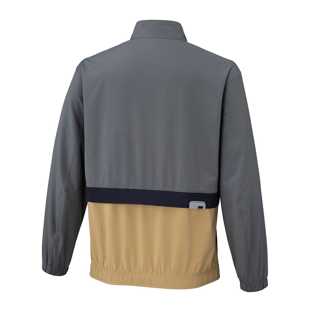 【ミズノ公式オンライン限定】ストレッチ撥水ブルゾン(制電) グレー×ベージュ XL