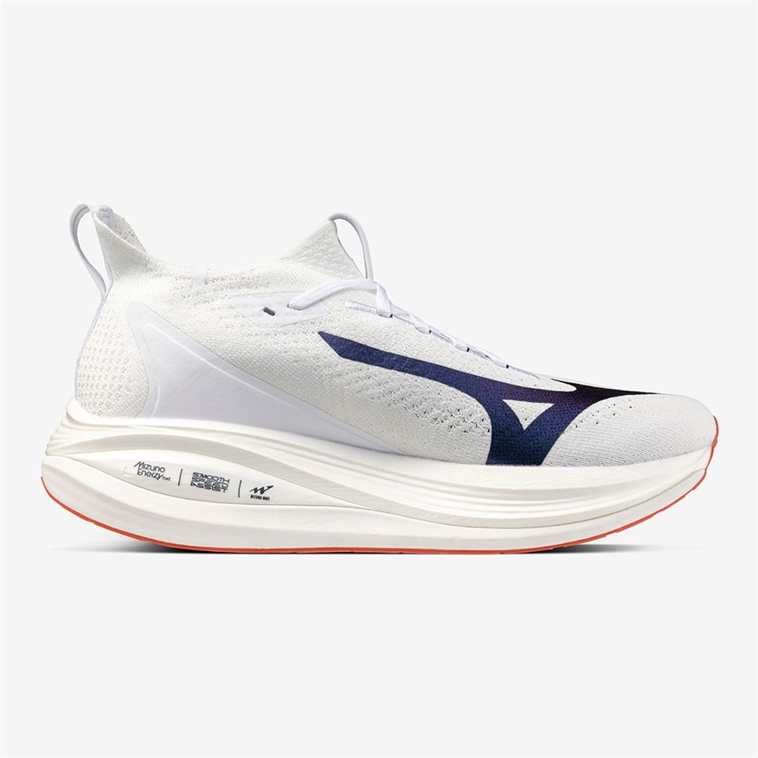 MIZUNO NEO VISTA2(スピードワーク／テンポ走) ホワイト×メタリックブルー×ピンク 25.0
