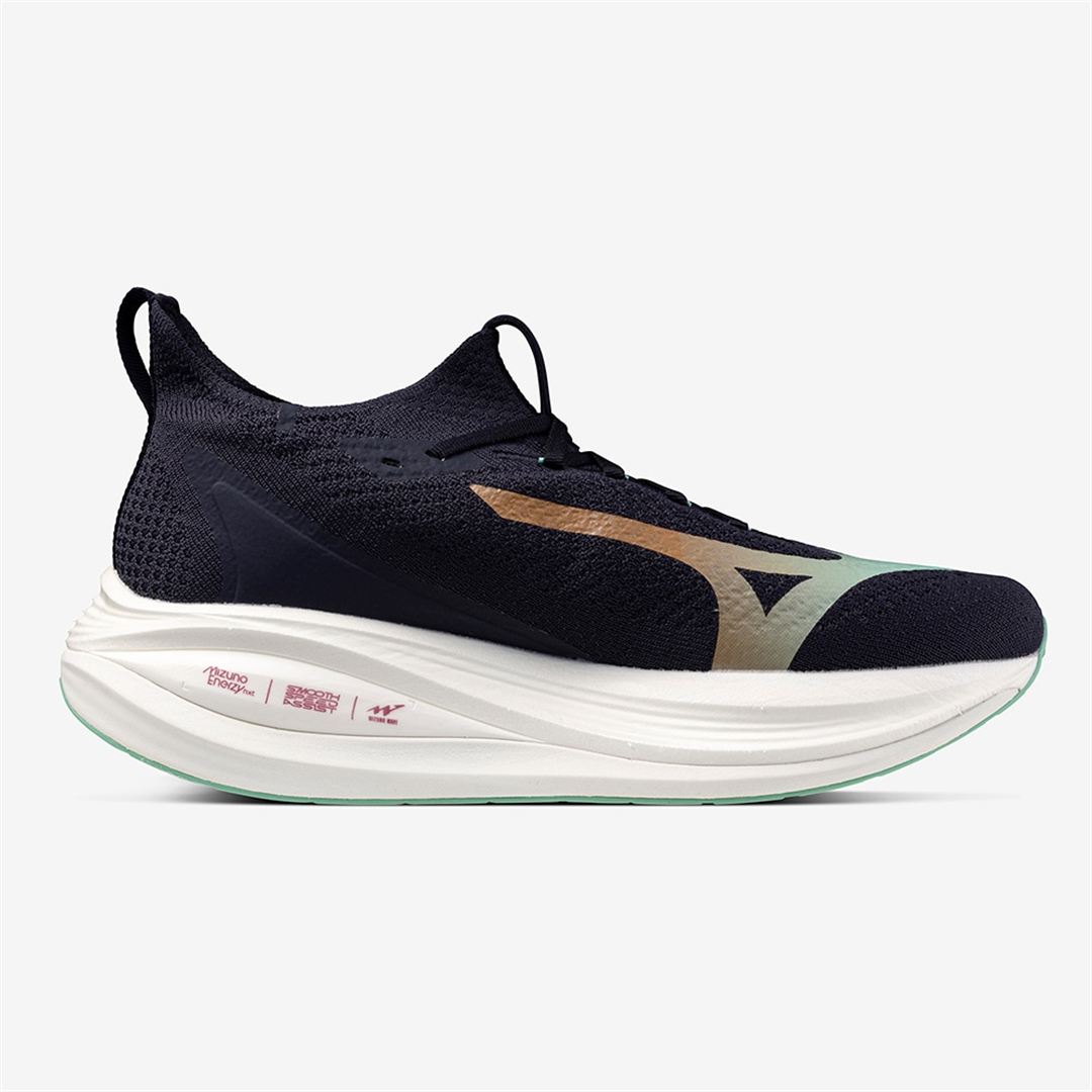 MIZUNO NEO VISTA2(スピードワーク／テンポ走) ダークネイビー×オレンジ×ミントグリーン 23.0