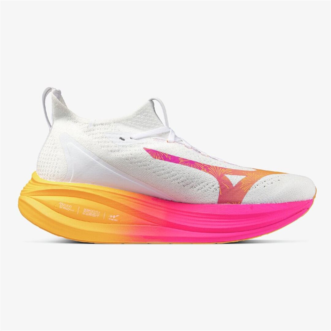 MIZUNO NEO VISTA2(スピードワーク／テンポ走) ホワイト×ピンク×オレンジ 23.0