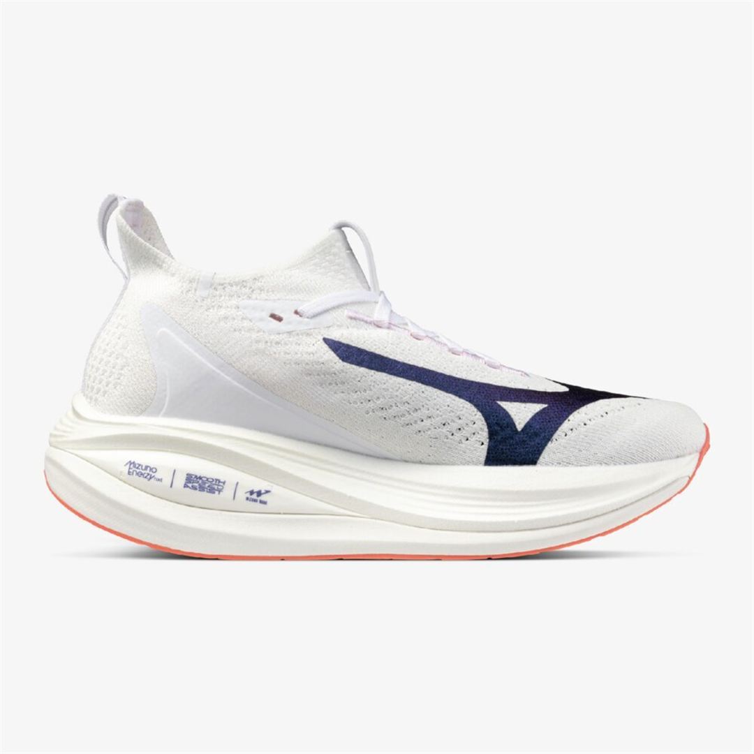 MIZUNO NEO VISTA2(スピードワーク／テンポ走) ホワイト×メタリックブルー×ピンク 23.0