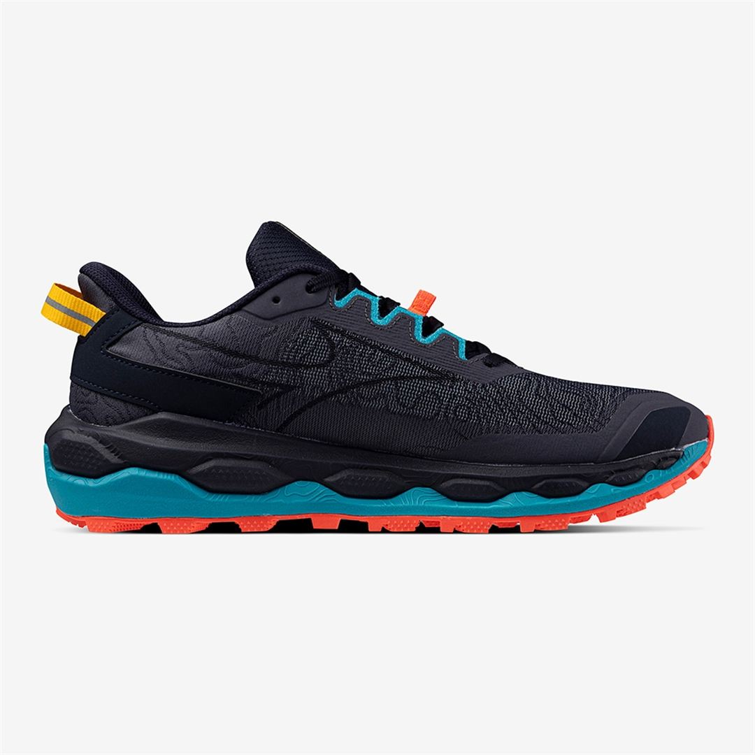 【ミズノ直営限定】WAVE MUJIN 11(トレイル) ダークネイビー×イエロー×ネオンレッド 30.0