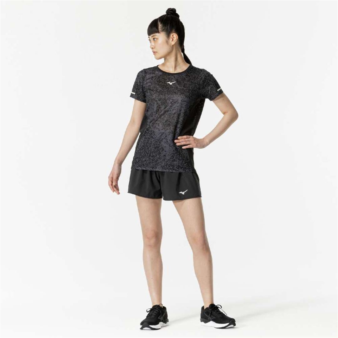 【汗処理／通気】ドライエアロフロープレミアムTシャツ(オーロラ) ブラック S