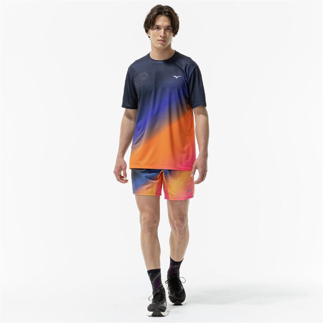 クイックドライ グラフィック Tシャツ ユウヤケ S