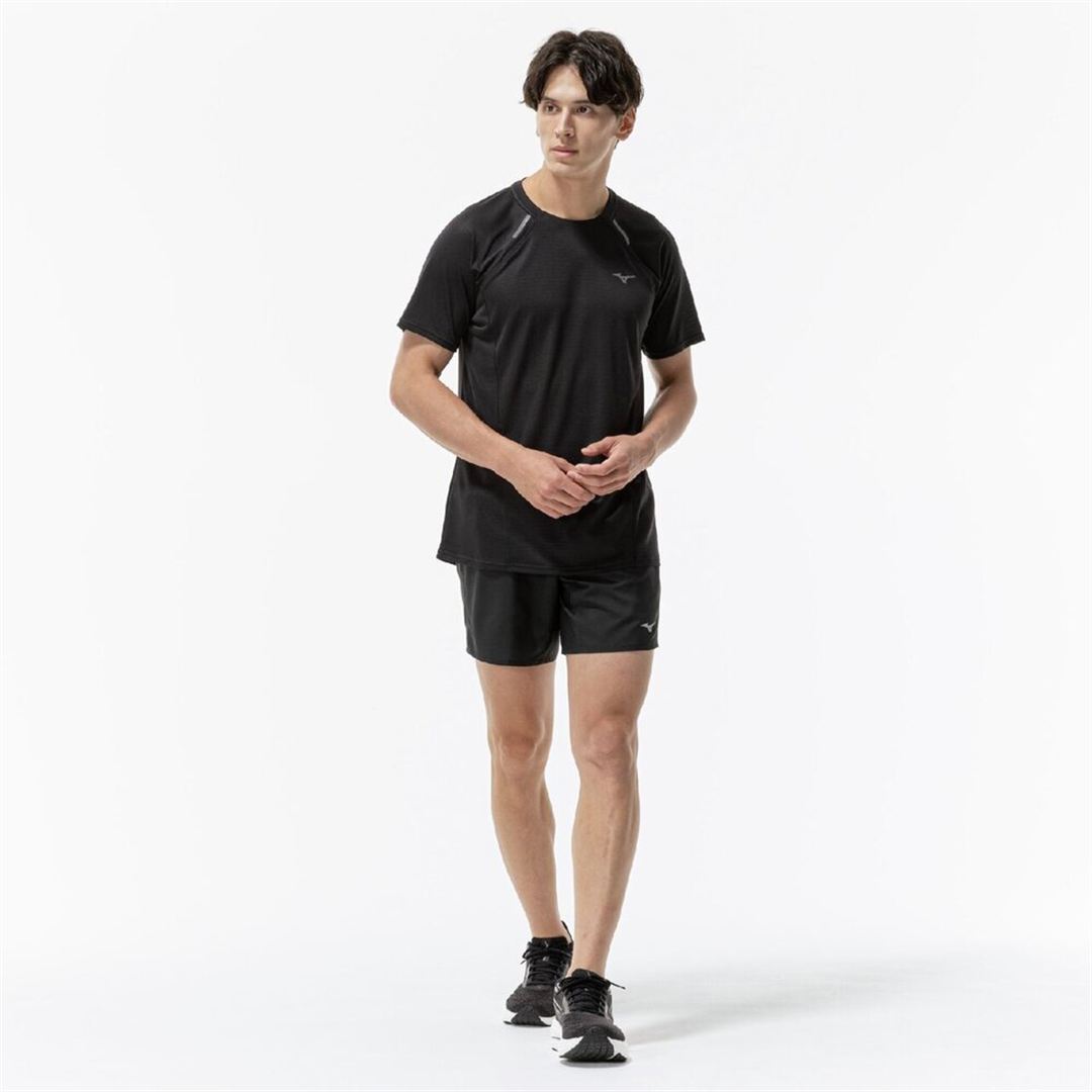 【汗処理／通気】ドライエアロフローTシャツ ブラック S
