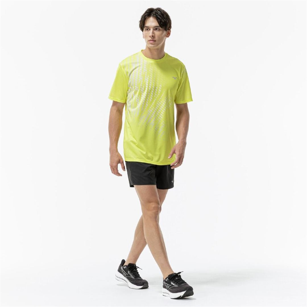 【ミズノ直営限定】クイックドライ Tシャツ ライトニングイエロー S