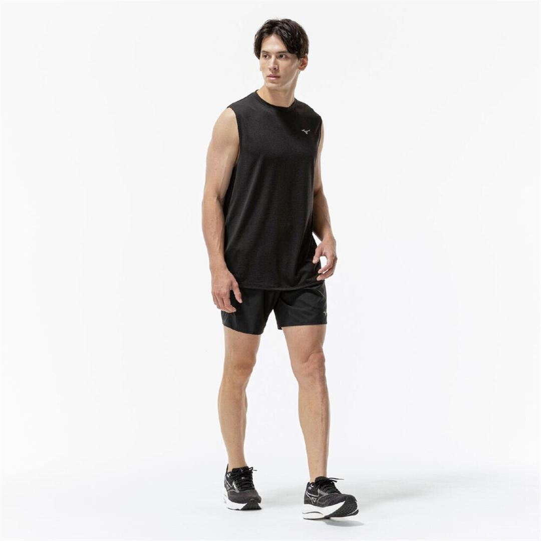 【ミズノ直営限定】クイックドライ スリーブレスTシャツ ブラック XL