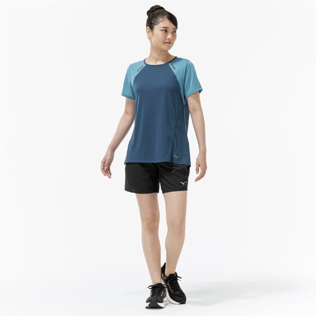 【汗処理／通気】ドライエアロフローTシャツ セイラブルー S