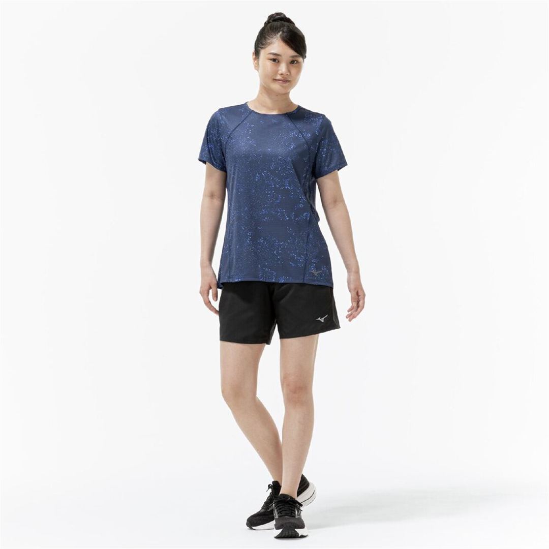 【汗処理／通気】ドライエアロフローグラフィックTシャツ エステートブルー S