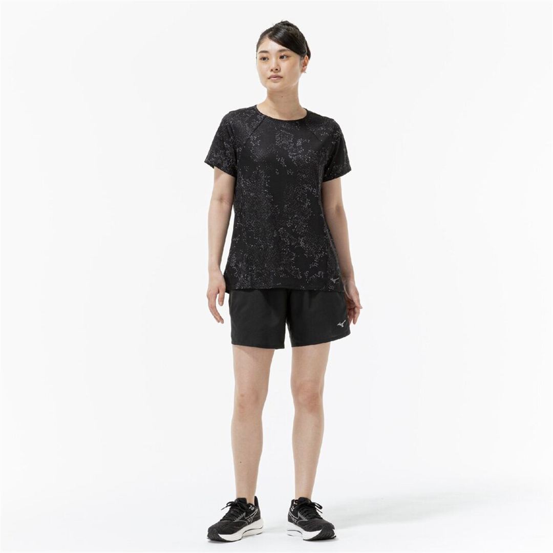 【汗処理／通気】ドライエアロフローグラフィックTシャツ ブラック S