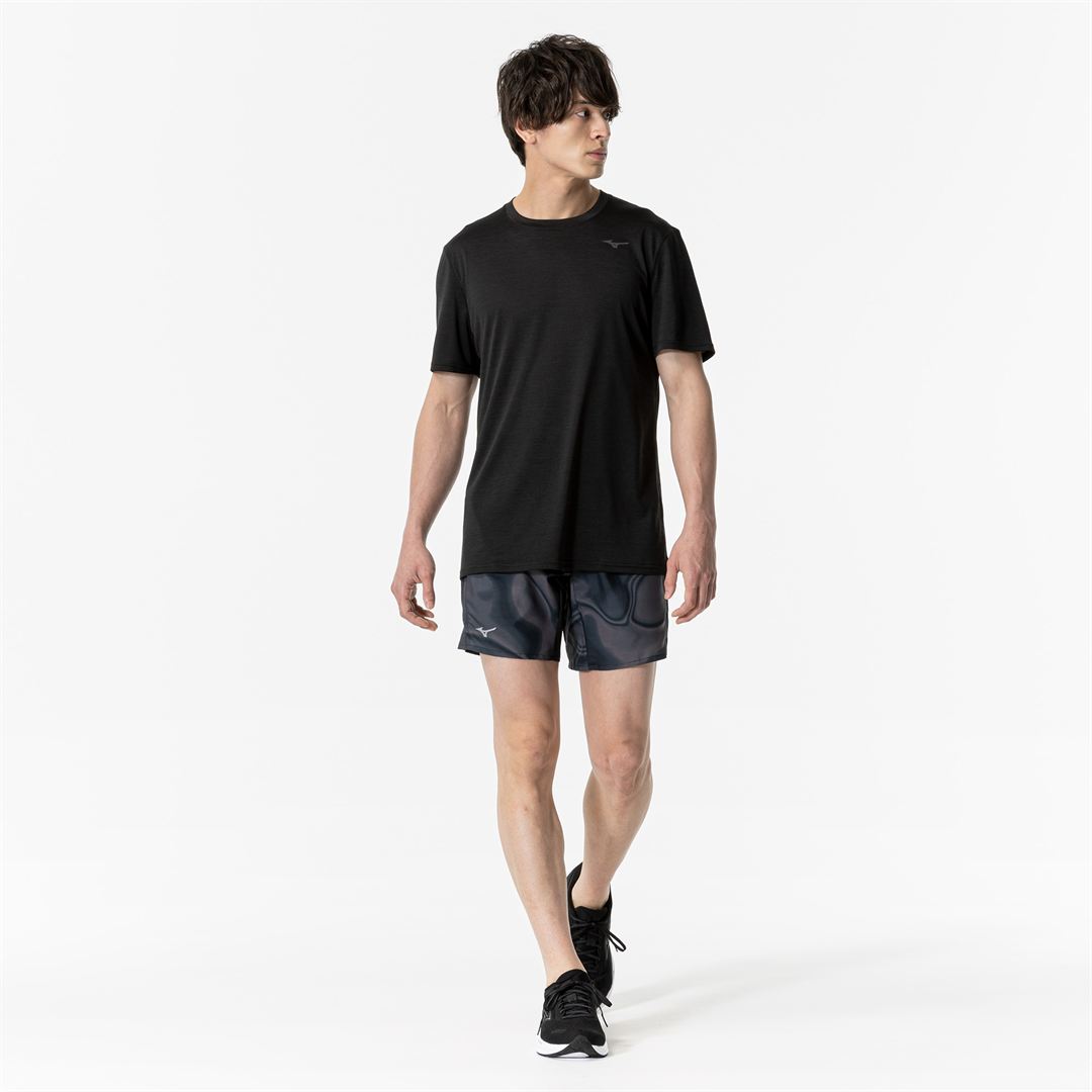 ランニングマルチポケットパンツプラスグラフィック ブラック S
