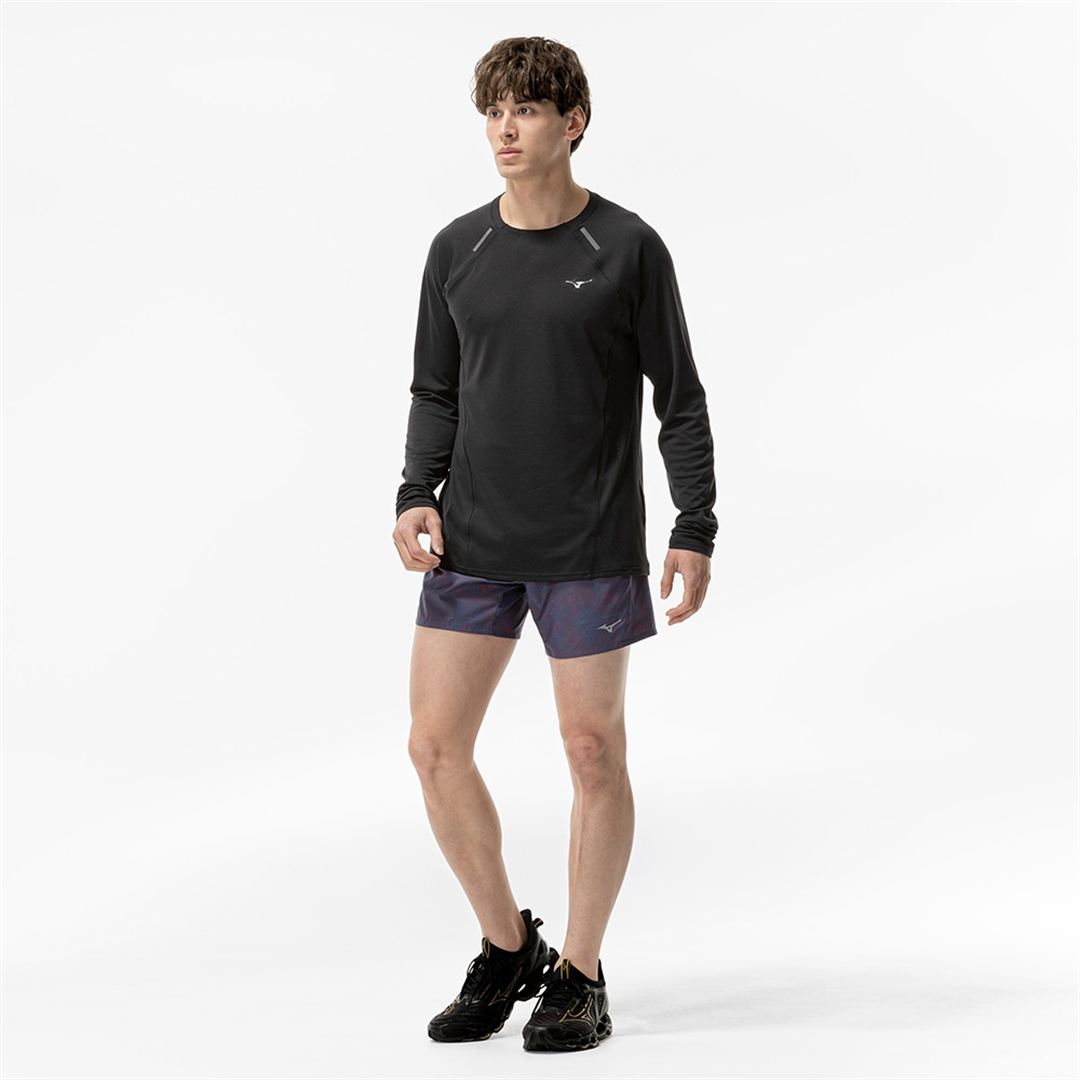 ランニング マルチポケットパンツ グラフィック6インチ インシグニアブルー×オレンジ XL