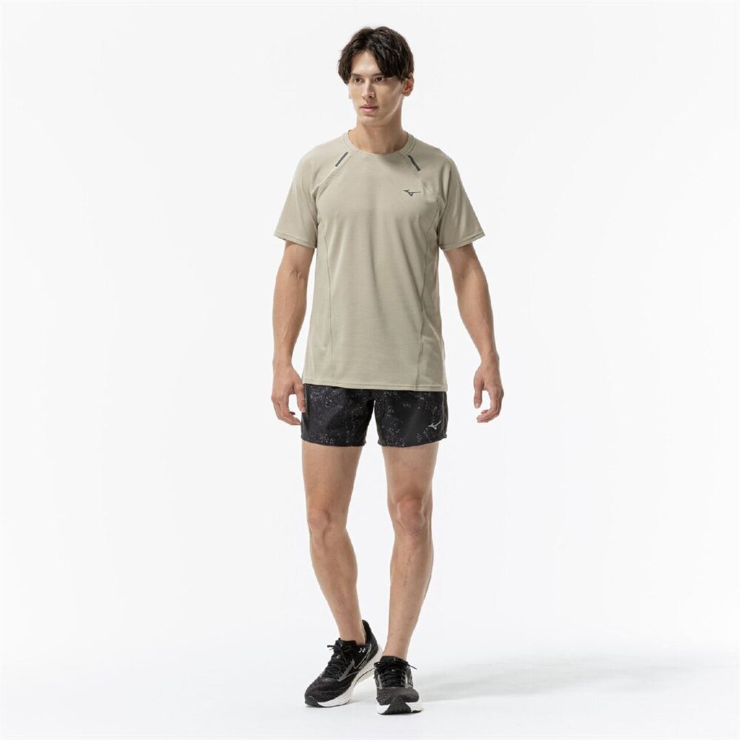 ランニング マルチポケットパンツ グラフィック6インチ ブラック XL