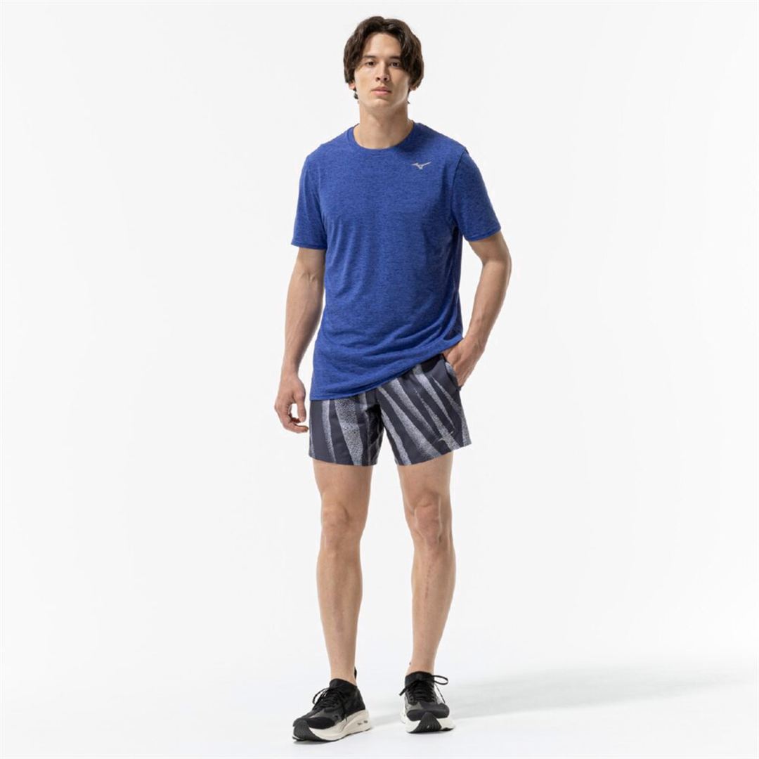 ランニング マルチポケットパンツ プラス グラフィック7インチ バリトンブルー XL