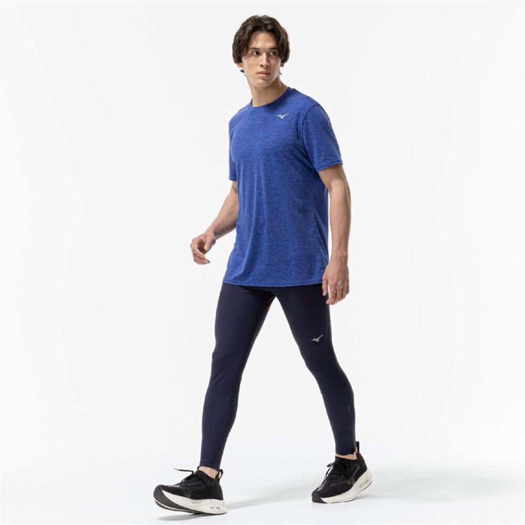 ランニングマルチポケットロングタイツ バリトンブルー XL