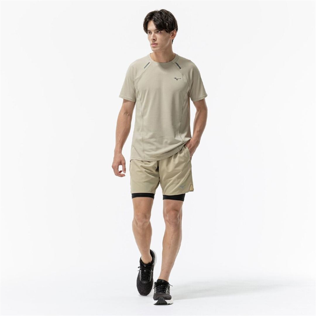 【ミズノ直営限定】ランニング ハーフパンツ インナータイツ付 エルム XL