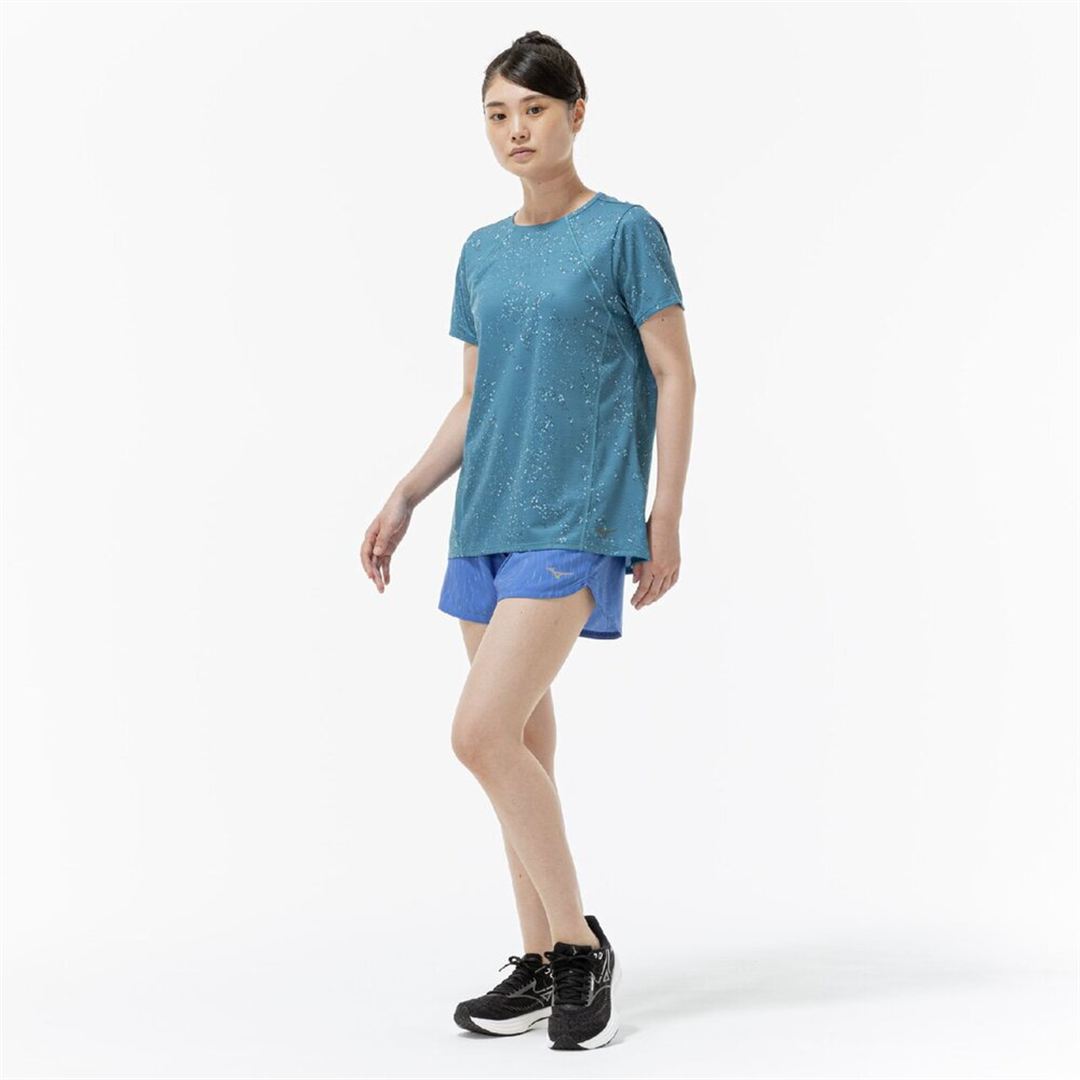 ランニング マルチポケットパンツ グラフィック4インチ ダズリングブルー XL