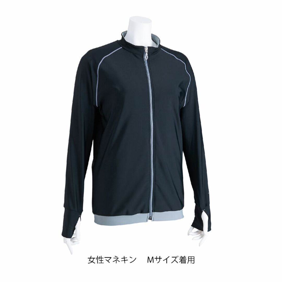 ラッシュガード(長袖) ブラック×グレー XL