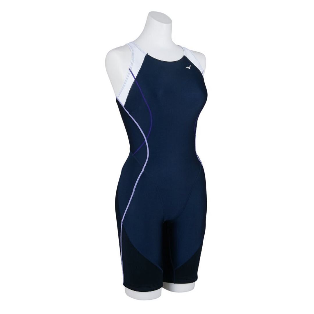 【EZ SWIM】スイムフィットネス用オールインワン(直営限定品) ネイビー×ホワイト S
