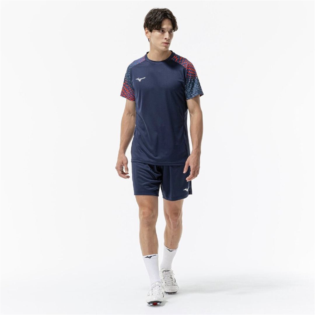 フィールドシャツ ドレスネイビー×チャイニーズレッド S