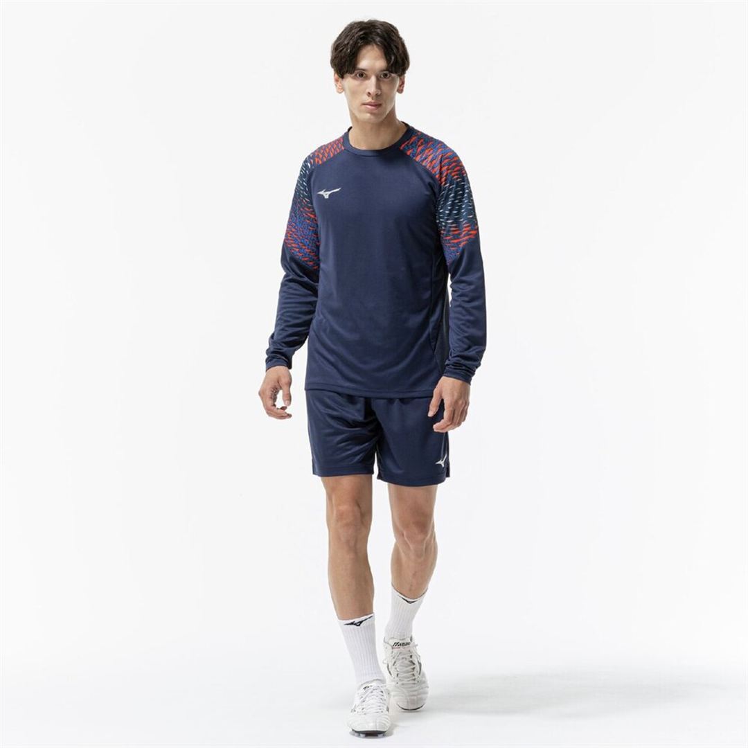 フィールドシャツ(長袖) ドレスネイビー×チャイニーズレッド XL