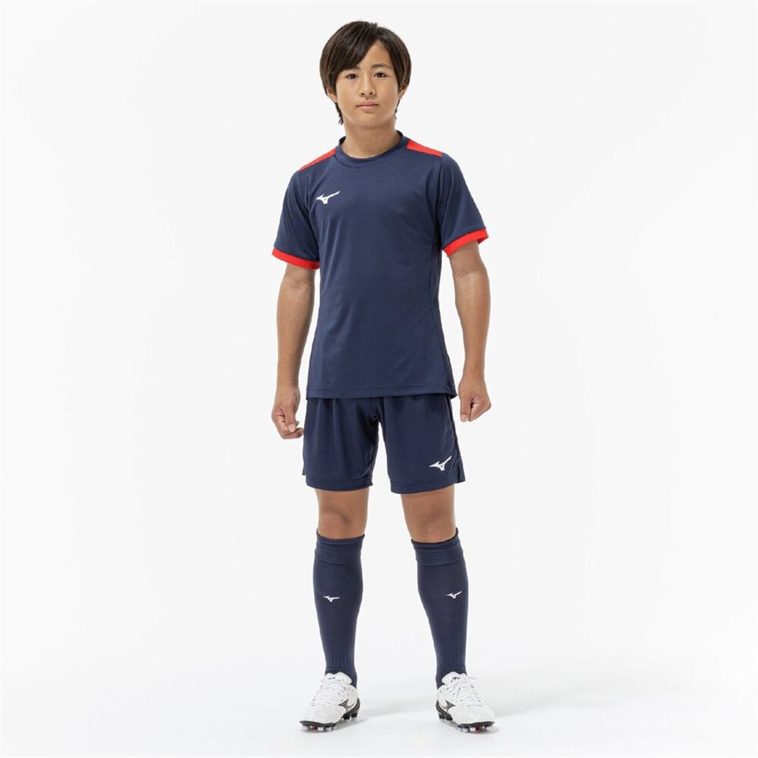 フィールドシャツ ドレスネイビー×チャイニーズレッド 120