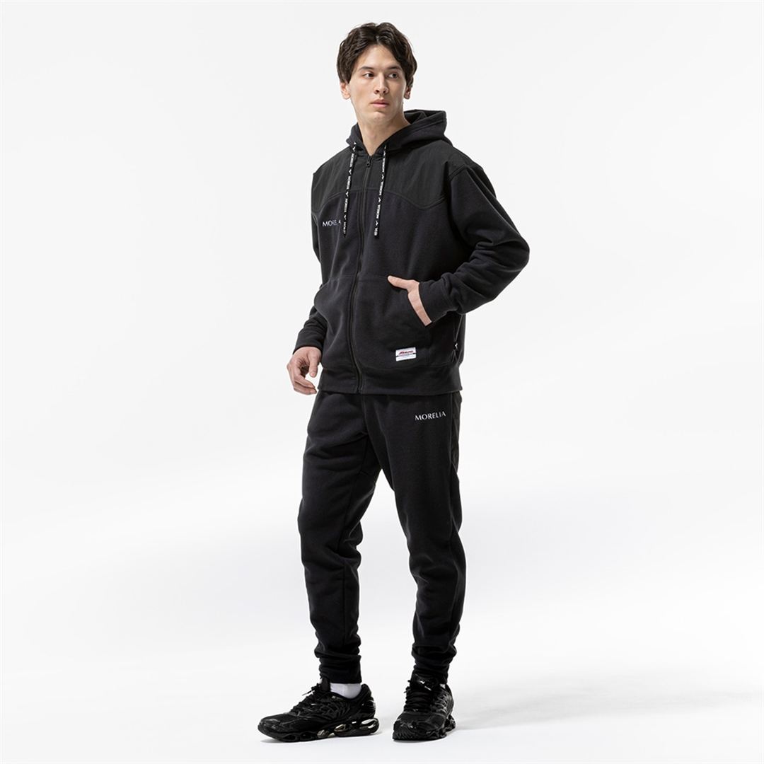 モレリア フリースフーディジャケット ブラック S
