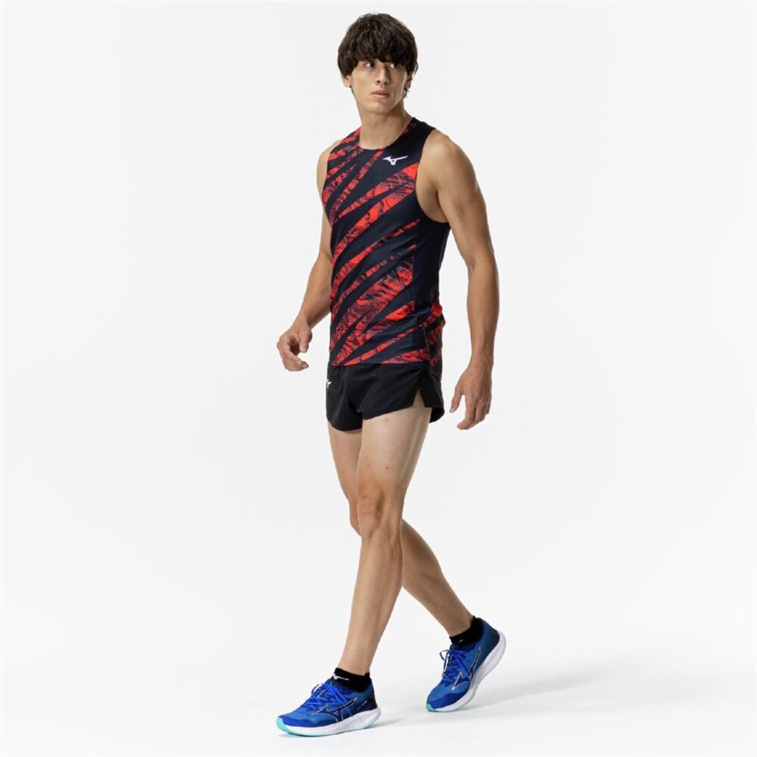 【汗処理／通気】MTCドライエアロフローレーシングシャツ(陸上競技) ディープネイビー S
