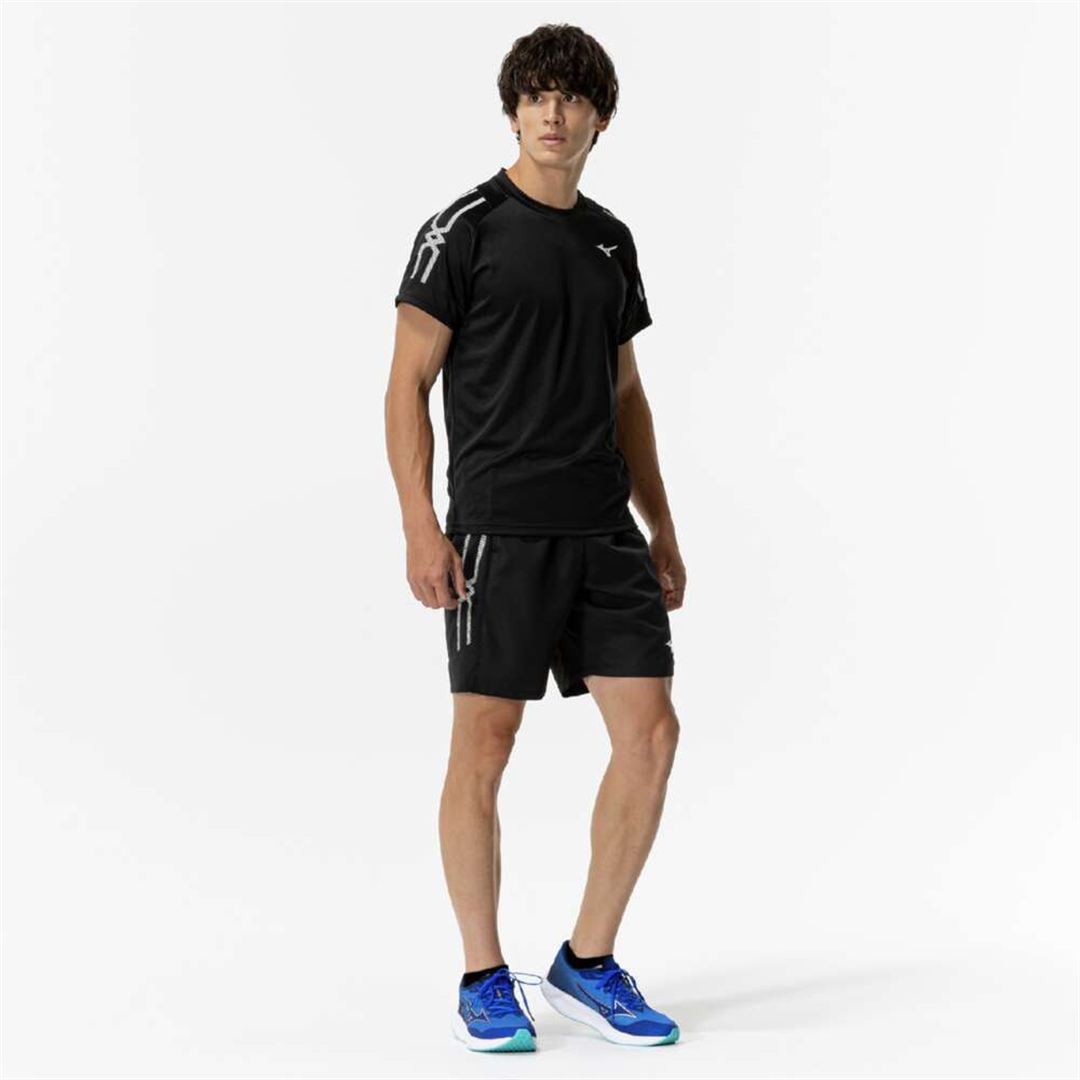 MCライン Tシャツ(陸上競技) ブラック×ホワイト XS