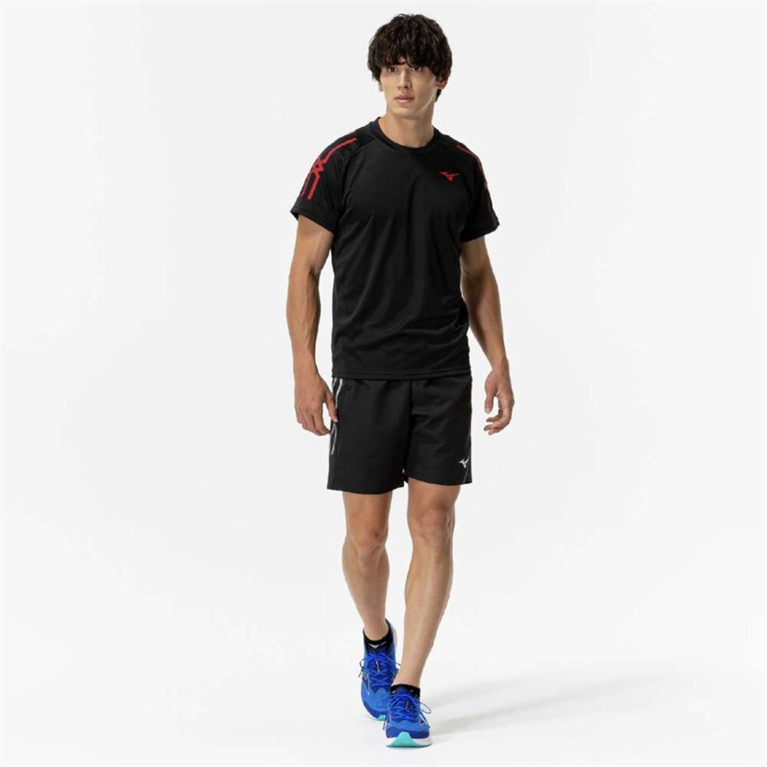MCライン Tシャツ(陸上競技) ブラック×レッド XS