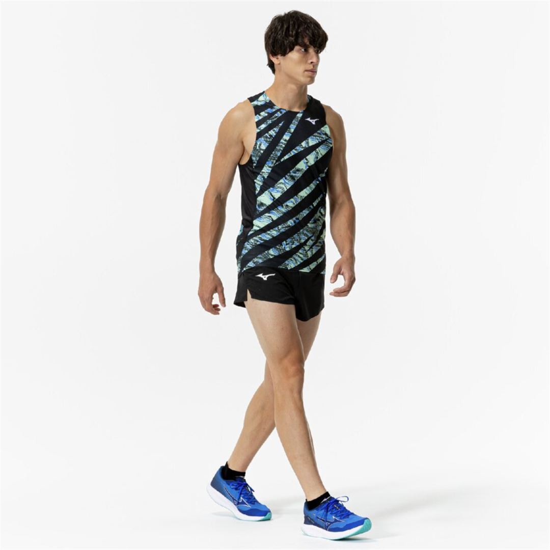 MTCレーシングパンツ(陸上競技) ブラック×ネオミント 2XL