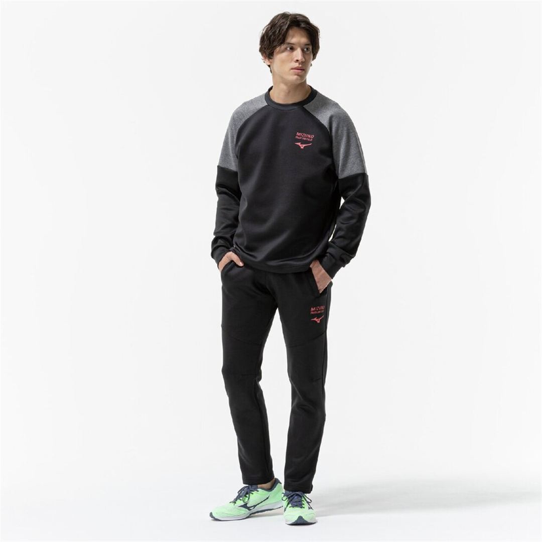 ストレッチクルーネックシャツ ブラック M