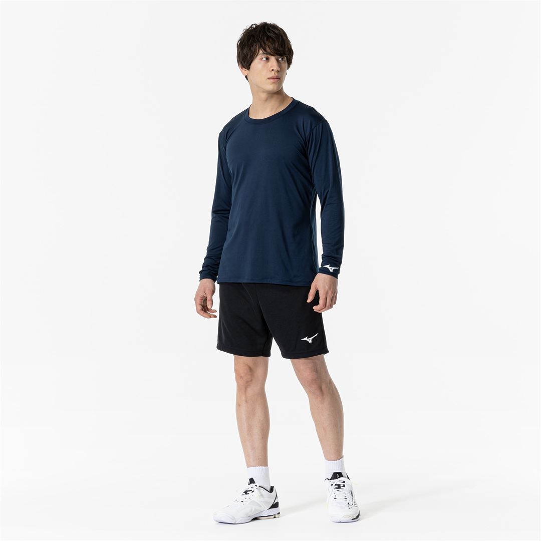 プラクティスシャツ(長袖／裏起毛／バレーボール) ドレスネイビー XL