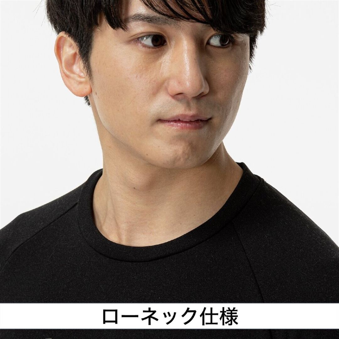 【ミズノ直営限定／ミズノプロ／吸湿発熱】ブレスサーモアンダーシャツ(ローネック／長袖) ブラック S